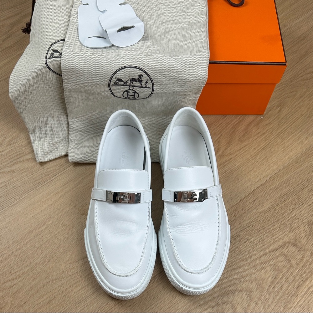 Hermes Game Slip On Sneakers Loafers 42.5 /9.5 - Picture 7 of 16